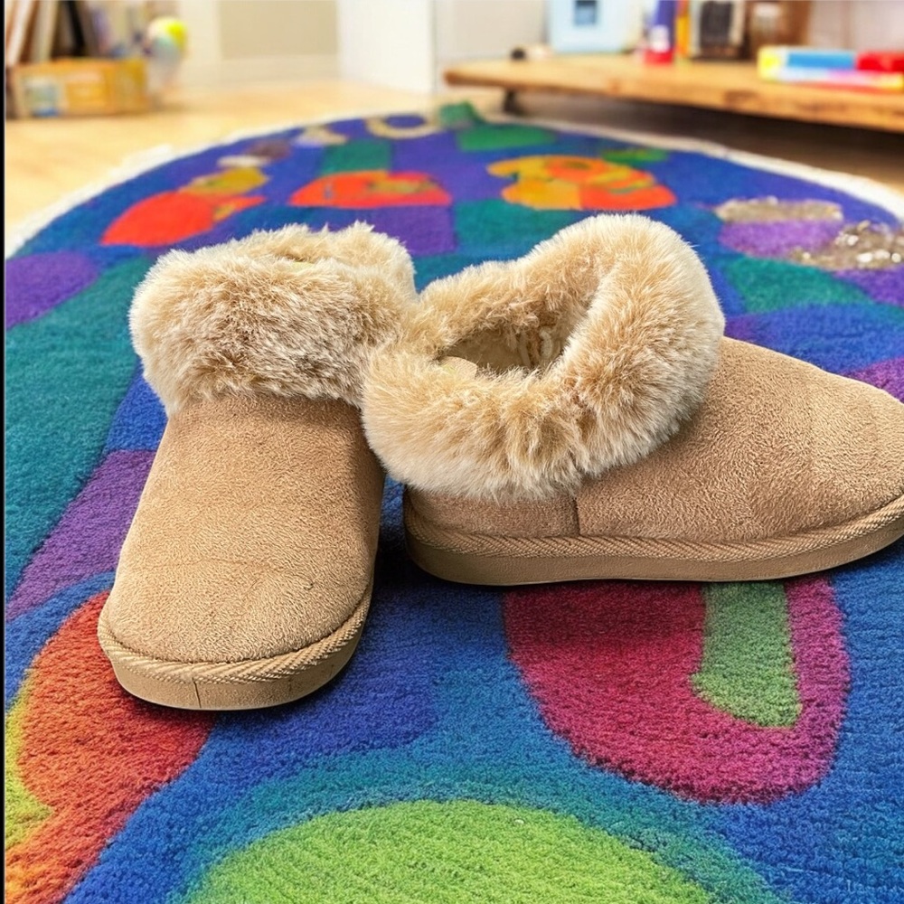 First Steps Cozy Tan Kids booties